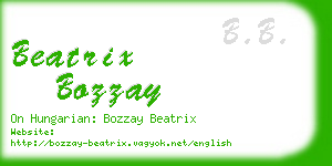 beatrix bozzay business card